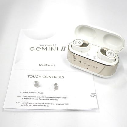 [中古(C)] Devialet GEMINI Ⅱ フルワイヤレスイヤホン gemini2-iw アイコニックホワイト[可]