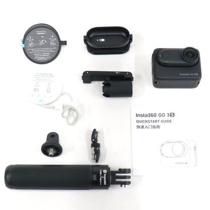 Insta360 GO 3S アクションカメラ(64GB) ミニ見えない自撮り棒＋三脚セット insta360-go-3s-bk  ミッドナイトブラック 整備済みアウトレット品 [良い(B)]