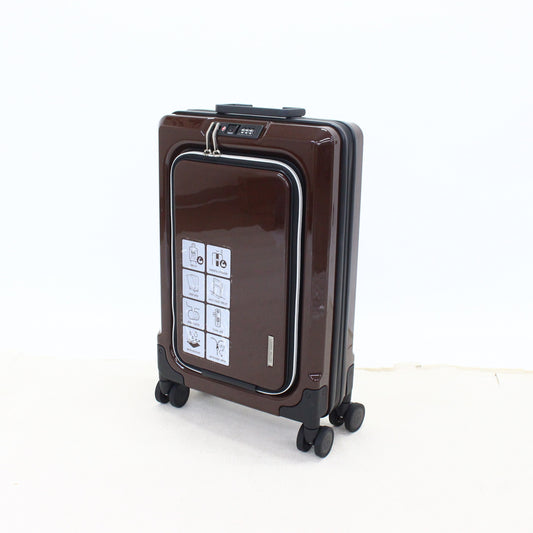 [1-3泊向けサイズ]LEGEND WALKER 6031 フィット 15L/拡張時35L ハードスーツケース 6031-47-br  ブラムブラウン 整備済みアウトレット品 [良い(B)]