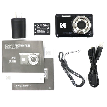 コダック PIXPRO FRIENDLY ZOOM FZ55 コンパクトデジタルカメラ pixpro-fz55-bk  ブラック 整備済みアウトレット品 [中古(C)]
