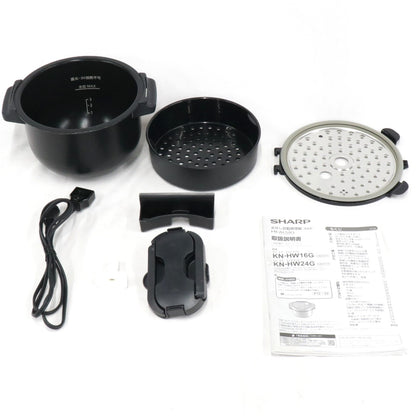 [中古(C)] シャープ ヘルシオ ホットクック KN-HW16G-W 2〜4人用 1.6L容量 kn-hw16g-w ホワイトkn-hw16g-w　[可]