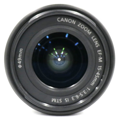 [中古(C)] CANON EF-M 15-45mm F3.5-6.3 IS STM 標準ズームレンズ ef-m15-45-b ブラック[可]