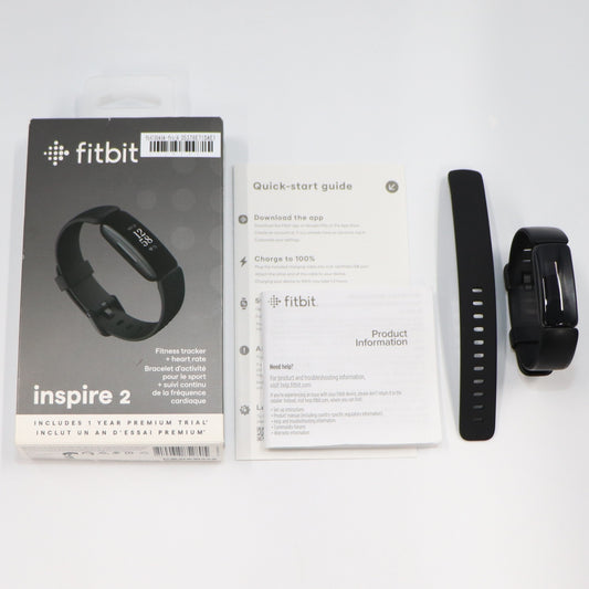 [中古(C)] Fitbit Inspire2 フィットネストラッカー Black ブラック L/Sサイズ fb418bkbk-frcjk　[可]