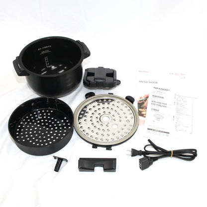 [中古(B)] シャープ ヘルシオ ホットクック KN-HW24H 2〜6人用 2.4L容量　kn-hw24h-b プレミアムブラック [良い]