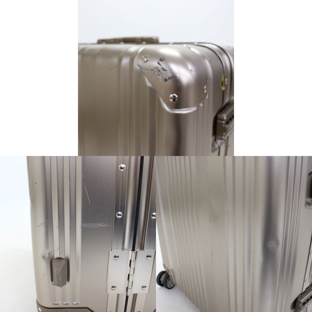 [5-8泊向けサイズ]LEGEND WALKER 1510 88L アルミ製ハードスーツケース 1510-70-cgd  シャンパンゴールド 整備済みアウトレット品 [中古(C)]