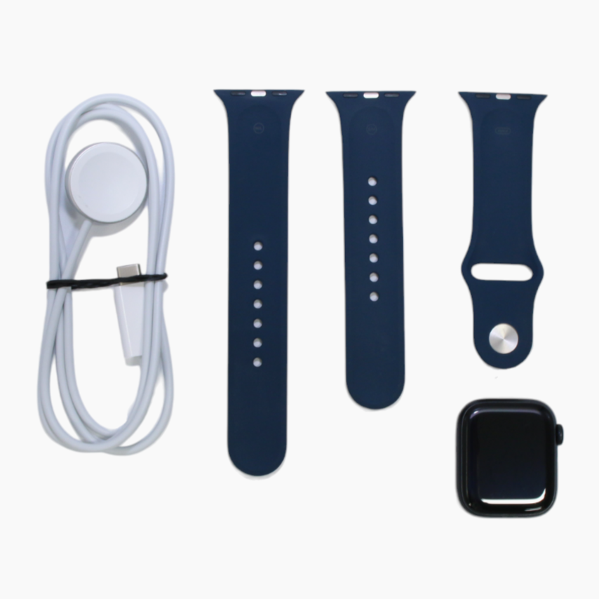 Apple Watch Series 7（GPSモデル）- 41mmブルーアルミニウムケースとアビスブルースポーツバンド - レギュラー –  Rentio Outlet