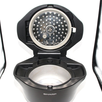 シャープ ヘルシオ ホットクック KN-HW16G 2〜4人用 1.6L容量 kn-hw16g-b  ブラック 整備済みアウトレット品 [中古(C)]