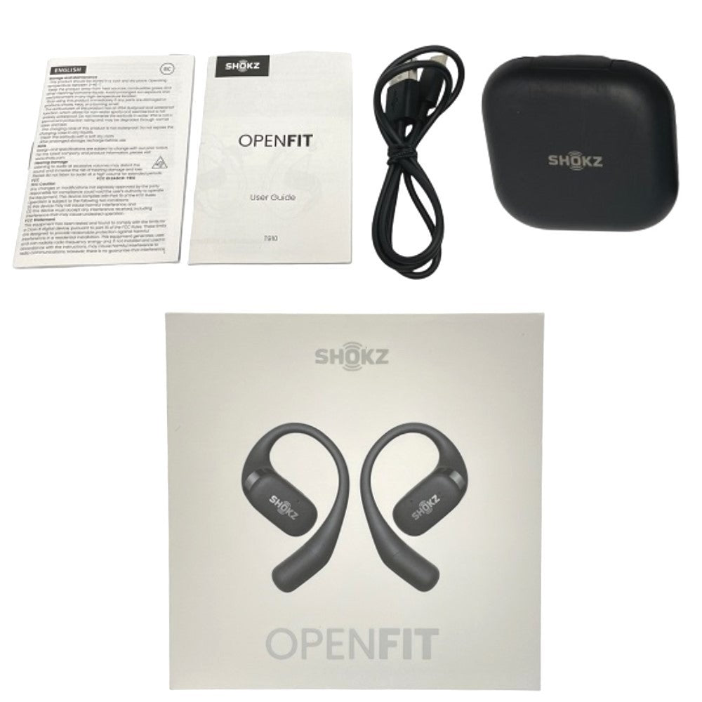 [中古(B)] shokz 完全ワイヤレスイヤホン OpenFit ブラック[良い]