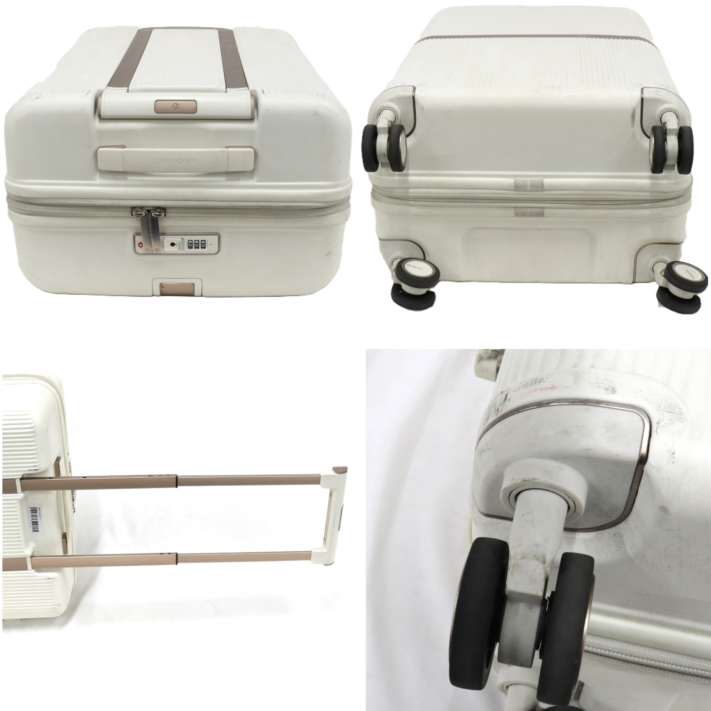 [中古(C)] [3-5泊向けサイズ]サムソナイト ミンター スピナー61 エキスパンダブル 53L/拡張時60L ハードスーツケース samsonite-minter61-iv アイボリーsamsonite-minter61-iv　[可]