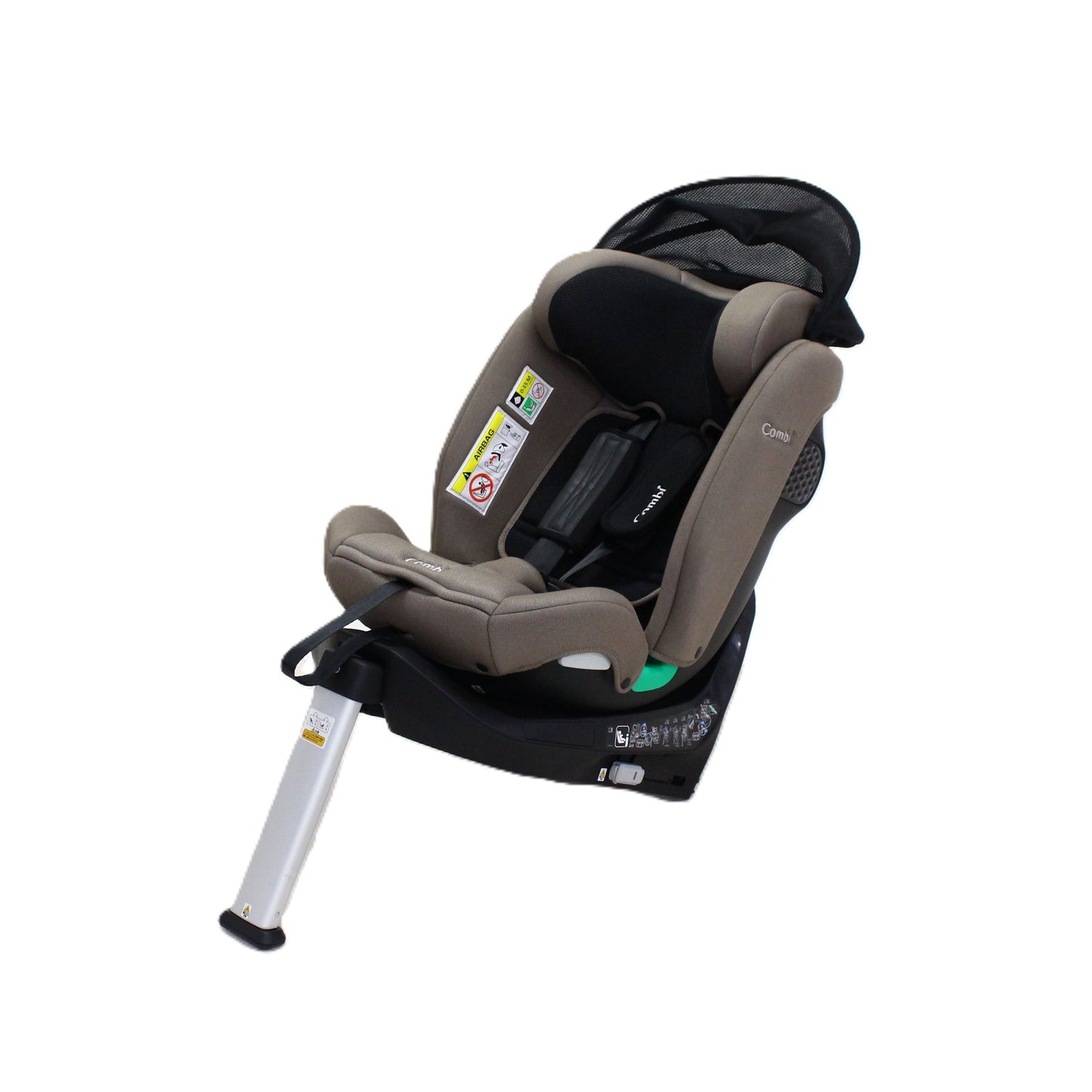 コンビ クルムーヴ ロング R129 エッグショック EA チャイルドシート (ISOFIX固定 / R129適合) 4972990193641  グレージュ 整備済みアウトレット品 [中古(C)]