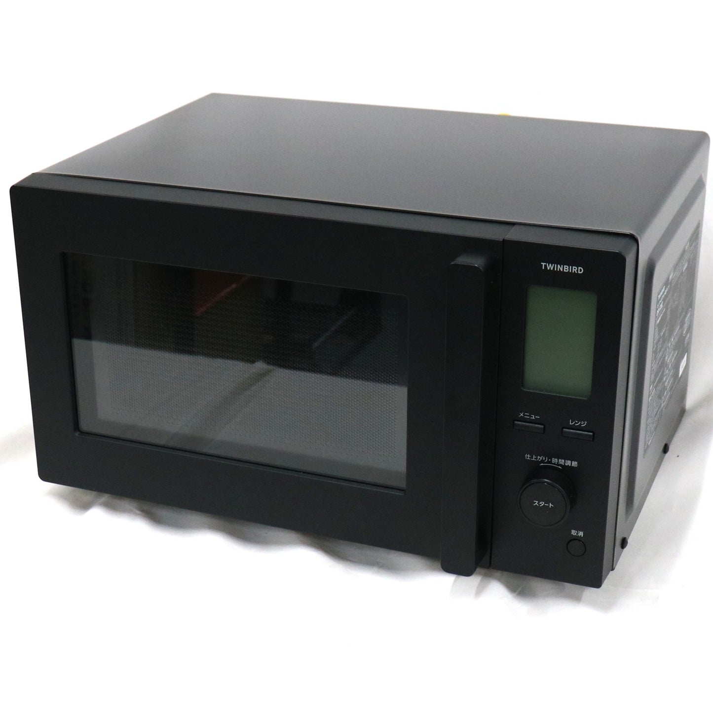 [18L]ツインバード センサー付フラット電子レンジ DR-F282 ブラック dr-f282  ブラック 整備済みアウトレット品 [良い(B)]