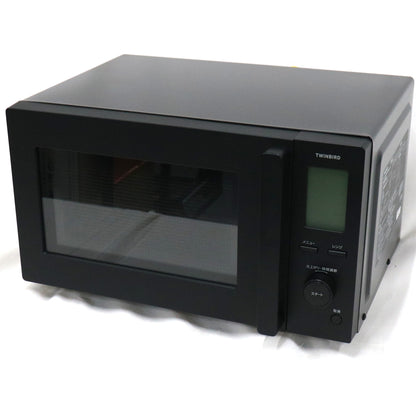 [18L]ツインバード センサー付フラット電子レンジ DR-F282 ブラック dr-f282  ブラック 整備済みアウトレット品 [良い(B)]