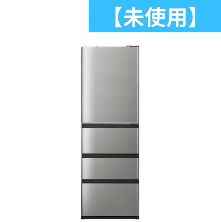 [433L][ファミリー向け][右開き]アクア AQR-V43R DELIE＋ 冷凍冷蔵庫 aqr-v43r-s  チタンシルバー 整備済みアウトレット品 ［未使用(S)