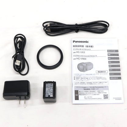 Panasonic ビデオカメラ HC-VX3 ブラック　hc-vx3-k  レザーブラック 整備済みアウトレット品 [中古(A)]