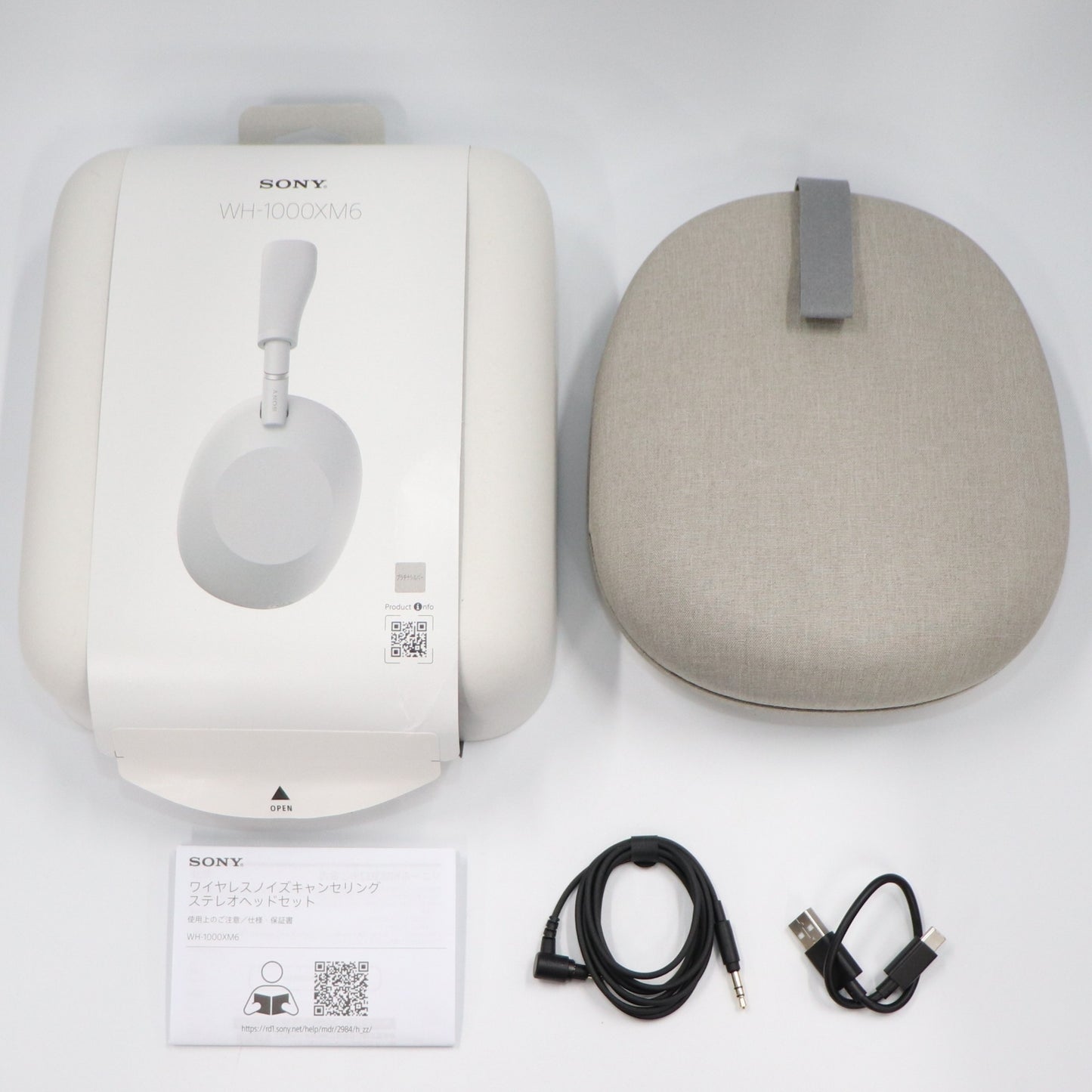 [中古(C)] ソニー WH-1000XM6 ワイヤレスノイズキャンセリングヘッドホン プラチナシルバーwh-1000xm6-p　[可]