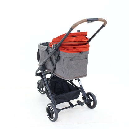 [中古(B)] コンビ ペット用カート ルルテイル キラウェアレッド×グレージュ  [良い]