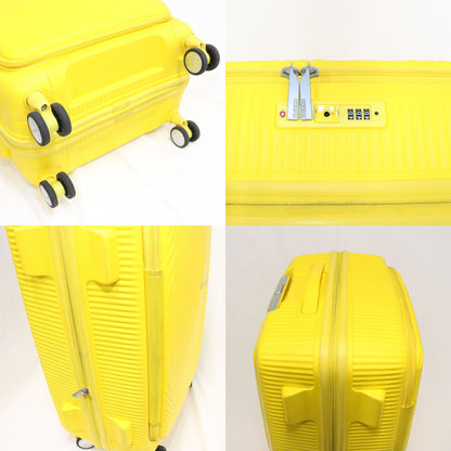 [5-8泊向けサイズ]AMERICAN TOURISTER CURIO スピナー68 エキスパンダブル 75L/拡張時91L ハードスーツケース americantourister-curio68-yl  イエロー 整備済みアウトレット品 [中古(C)]