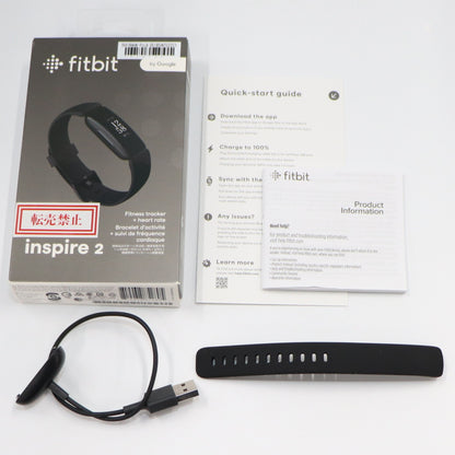 [中古(C)] Fitbit Inspire2 フィットネストラッカー Black ブラック L/Sサイズ fb418bkbk-frcjk　[可]