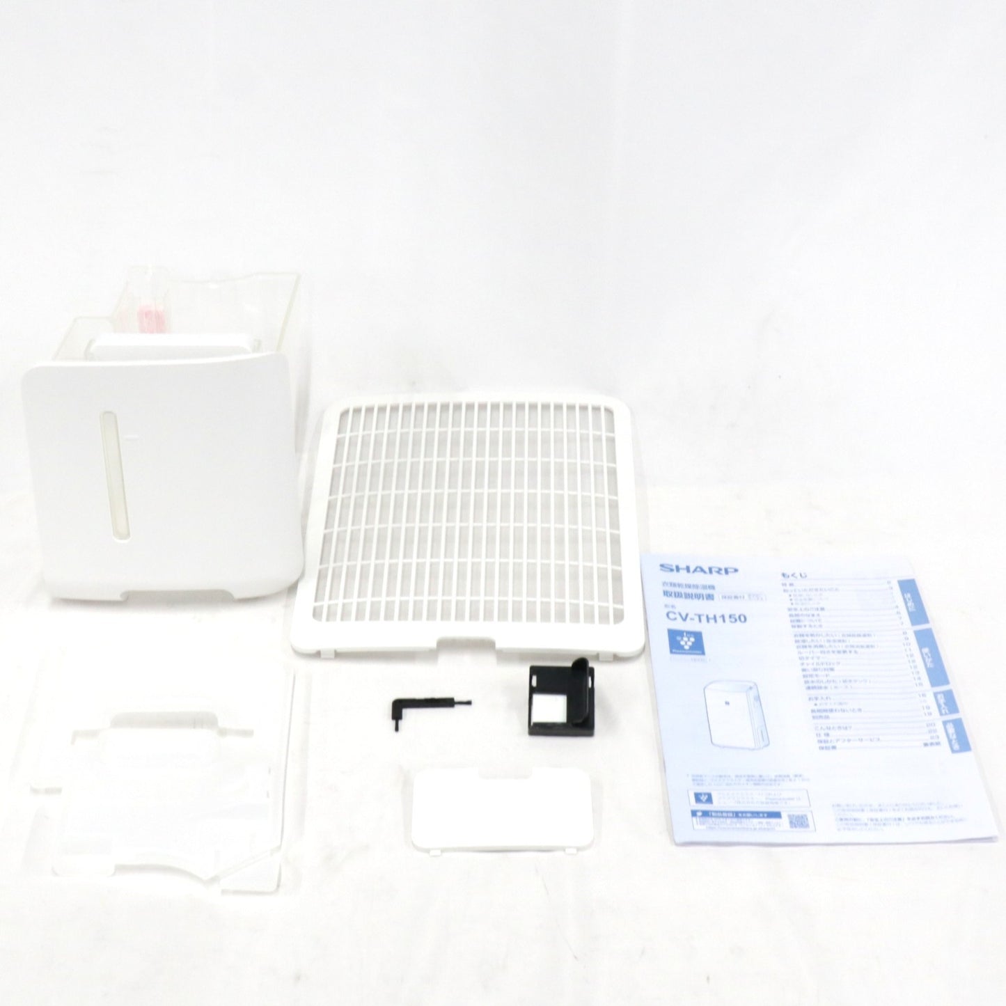 [中古(C)] シャープ ハイブリッド方式 衣類乾燥除湿機 プラズマクラスター25000 CV-TH150-W ホワイト系(木造〜14畳 / 鉄筋〜28畳)　cv-th150-w ホワイトcv-th150-w　[可]