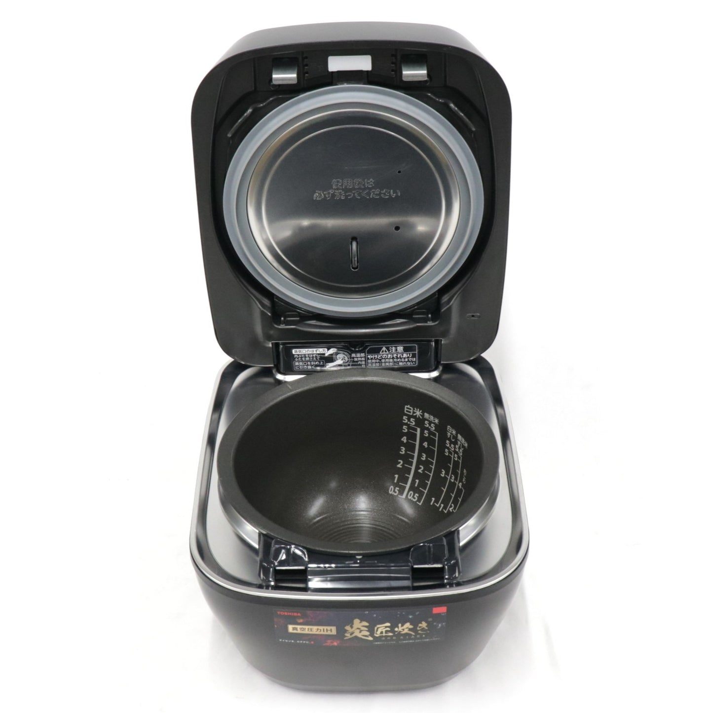 [中古(B)] [5.5合炊き] 東芝 炎匠炊き RC-10ZWW 真空圧力IH 炊飯器 rc-10zww-gb グランブラック [良い]