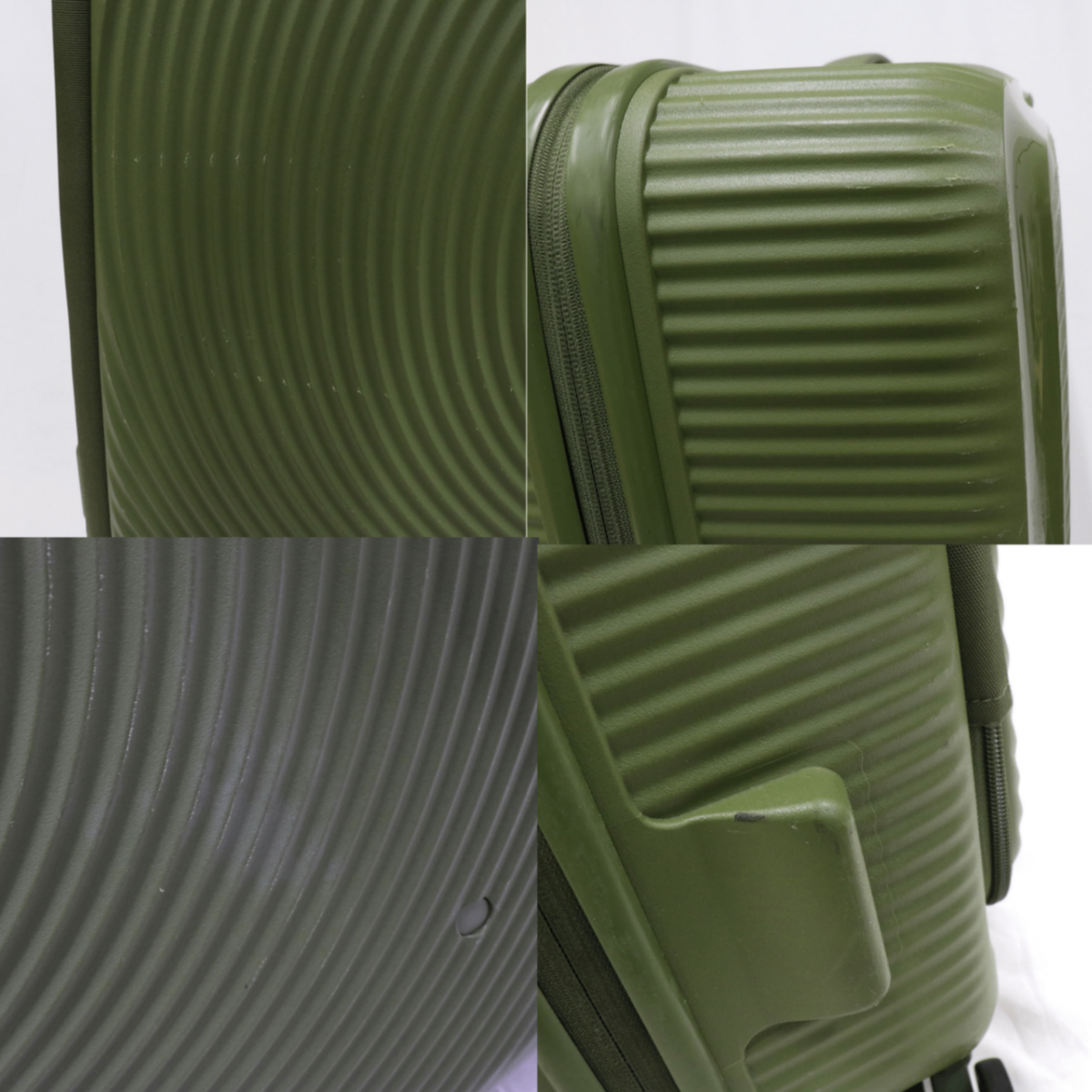 [8-10泊向けサイズ]AMERICAN TOURISTER CURIO スピナー75 エキスパンダブル 98L/拡張時114L ハードスーツケース americantourister-curio75-kh  カーキ 整備済みアウトレット品 [中古(C)]