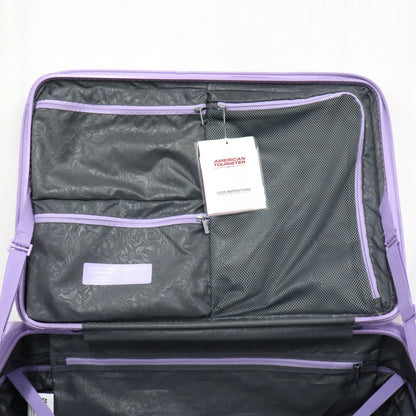 [8-10泊向けサイズ]AMERICAN TOURISTER CURIO スピナー75 エキスパンダブル 98L/拡張時114L ハードスーツケース　americantourister-curio75-lvn  ラベンダー 整備済みアウトレット品 [中古(C)]
