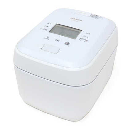[5.5合炊き] 日立 ふっくら御膳 RZ-V100GM 圧力＆スチームIHジャー炊飯器 沸騰鉄釜 rz-v100gm-w  フロストホワイト 整備済みアウトレット品 [中古(C)]