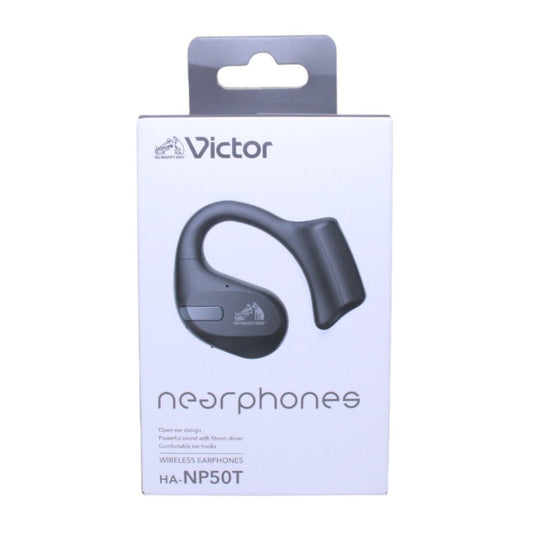 [中古(A)] JVCケンウッド Victor nearphones HA-NP50T ワイヤレスイヤホン　 ブラック[非常に良い]