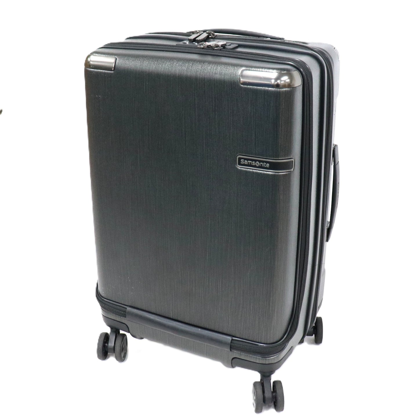 [1-3泊向けサイズ]サムソナイト エヴォア スピナー55 36L ハードスーツケース　samsonite-evoa55-b  ブラッシュトブラック 整備済みアウトレット品 [良い(B)]