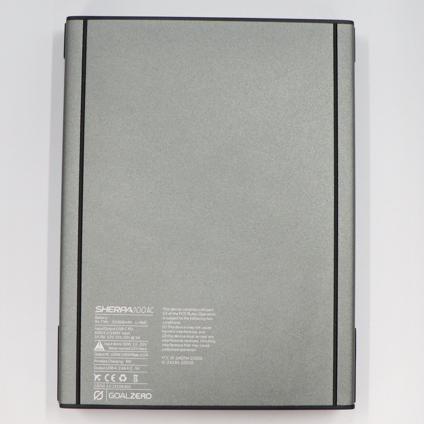 [中古(A)] GOAL ZERO Sherpa 100AC Power Bank ポータブル電源(94Wh / 6400mAh) [非常に良い]