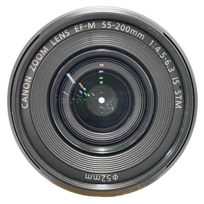 [中古(C)] CANON EF-M 55-200mm F4.5-6.3 IS STM 望遠ズームレンズ ef-m55-200-b ブラック [可]