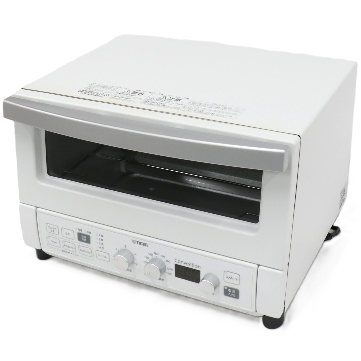 [中古(C)] [4枚焼き]タイガー コンベクションオーブン＆トースター〈やきたて〉 KAV-A130 kav-a130-w マットホワイトkav-a130-w　[可]