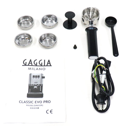 GAGGIA ガジア セミオートエスプレッソマシン CLASSIC evo pro SIN035R sin035r-b  ブラック 整備済みアウトレット品 [良い(B)]
