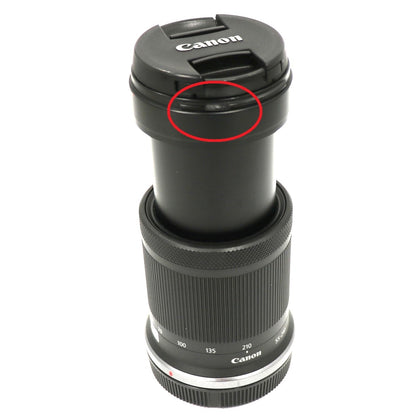 CANON RF-S55-210mm F5-7.1 IS STM 望遠ズームレンズ rf-s55-210isstm-b  ブラック 整備済みアウトレット品 [中古(C)]