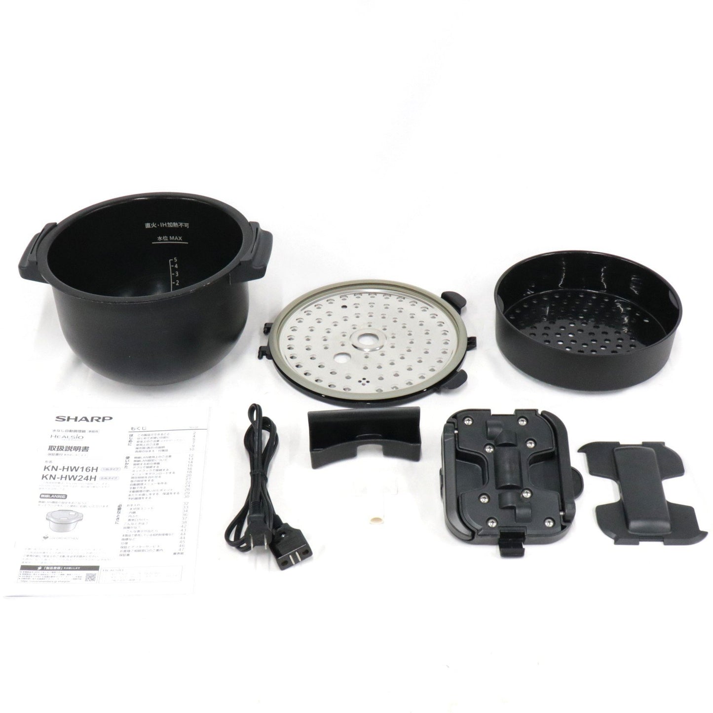 シャープ ヘルシオ ホットクック KN-HW24G 2〜6人用 2.4L容量　kn-hw24g-w  ホワイト 整備済みアウトレット品 [中古(C)]