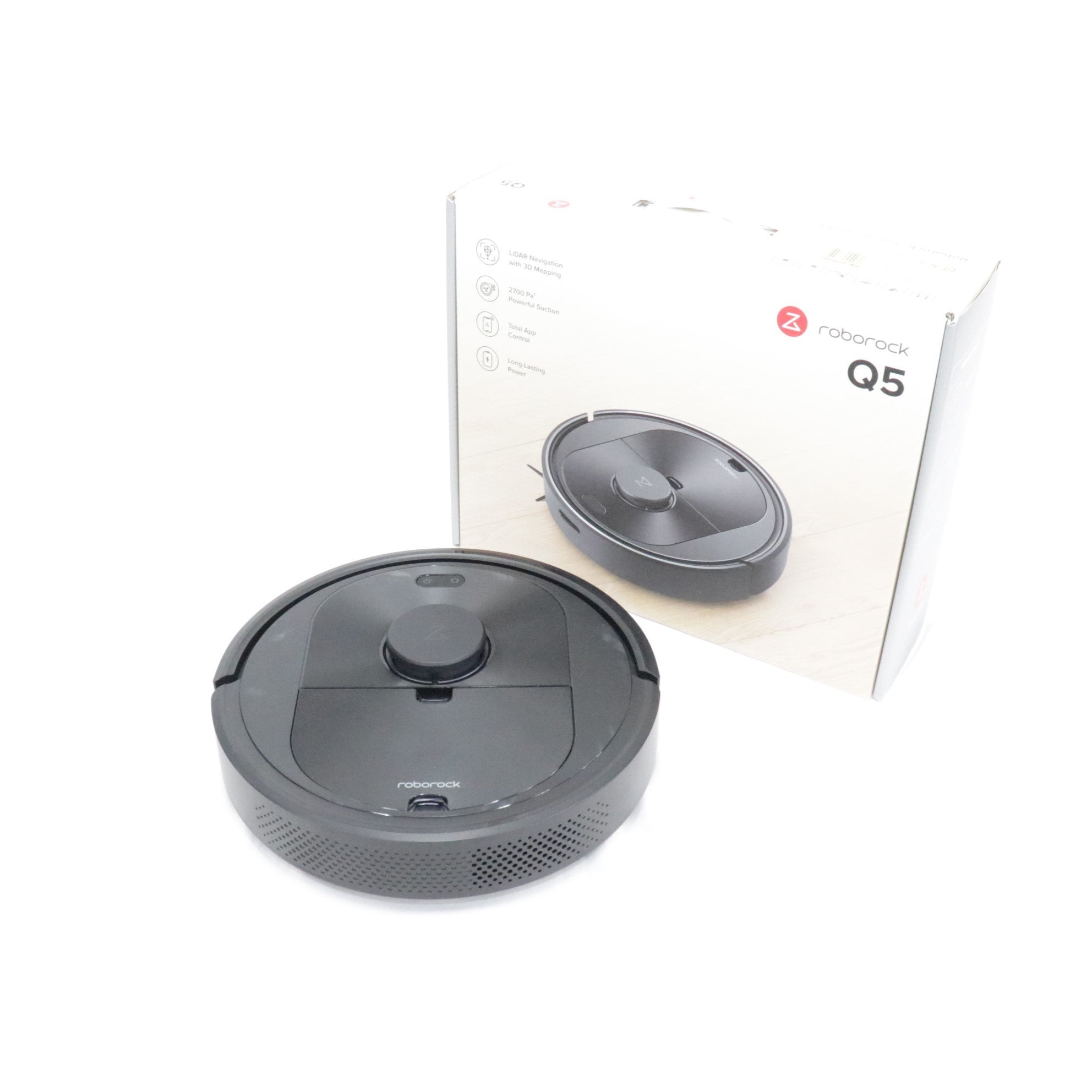 美品 ロボロック Roborock Q5 黒 ロボット掃除機 Q552-04 レンタル] ロボロック Q5 ロボット掃除機 - Rentio[レンティオ]