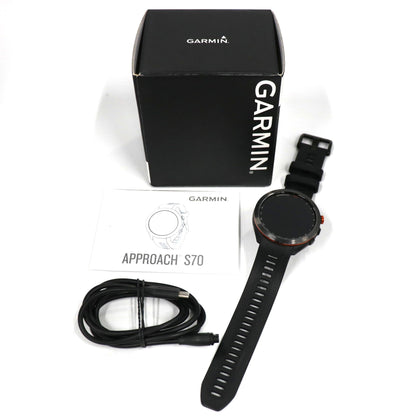 [中古(C)] ガーミン GARMIN Approach S70 47mm ゴルフGPSウォッチ ブラック approach-s70-47[可]