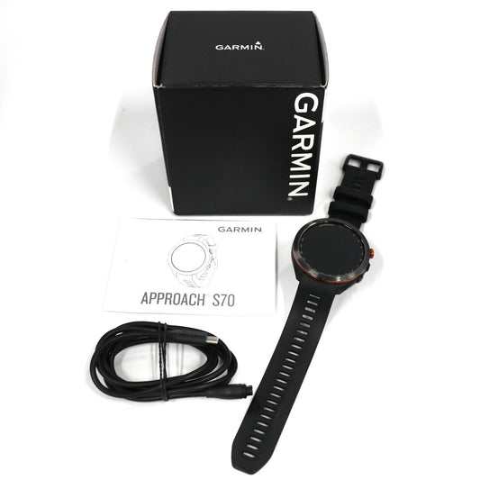 [中古(C)] ガーミン GARMIN Approach S70 47mm ゴルフGPSウォッチ ブラック approach-s70-47[可]