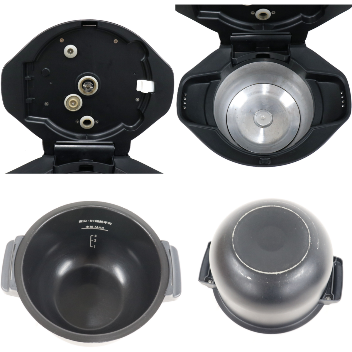 シャープ ヘルシオ ホットクック KN-HW16G 2〜4人用 1.6L容量 kn-hw16g-b  ブラック 整備済みアウトレット品 [中古(C)]