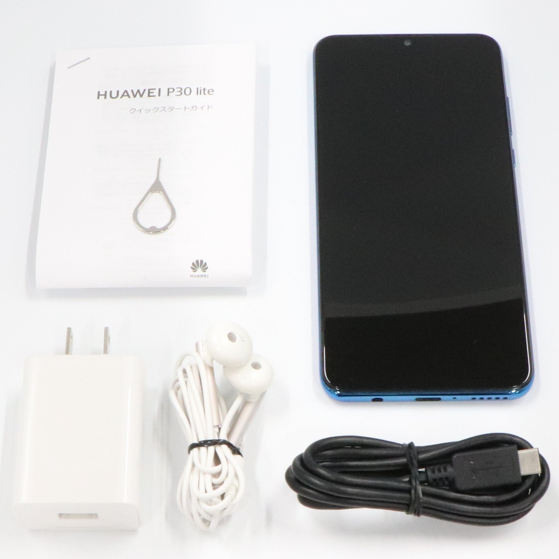 中古(B)] HUAWEI P30 lite ブルー (SIMフリー) ブルー [良い