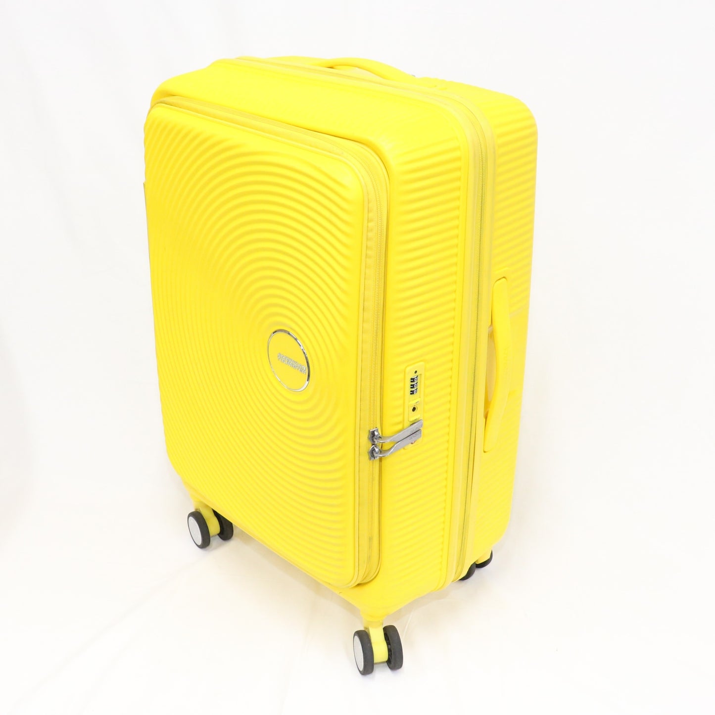 [5-8泊向けサイズ]AMERICAN TOURISTER CURIO スピナー68 エキスパンダブル 75L/拡張時91L ハードスーツケース americantourister-curio68-yl  イエロー 整備済みアウトレット品 [中古(C)]