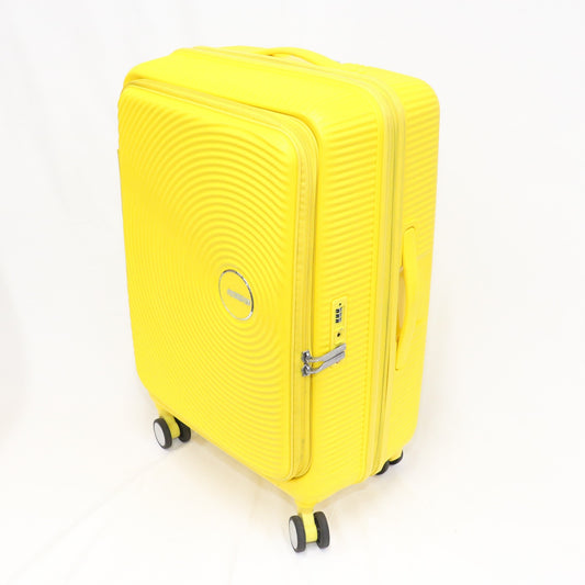 [5-8泊向けサイズ]AMERICAN TOURISTER CURIO スピナー68 エキスパンダブル 75L/拡張時91L ハードスーツケース americantourister-curio68-yl  イエロー 整備済みアウトレット品 [中古(C)]