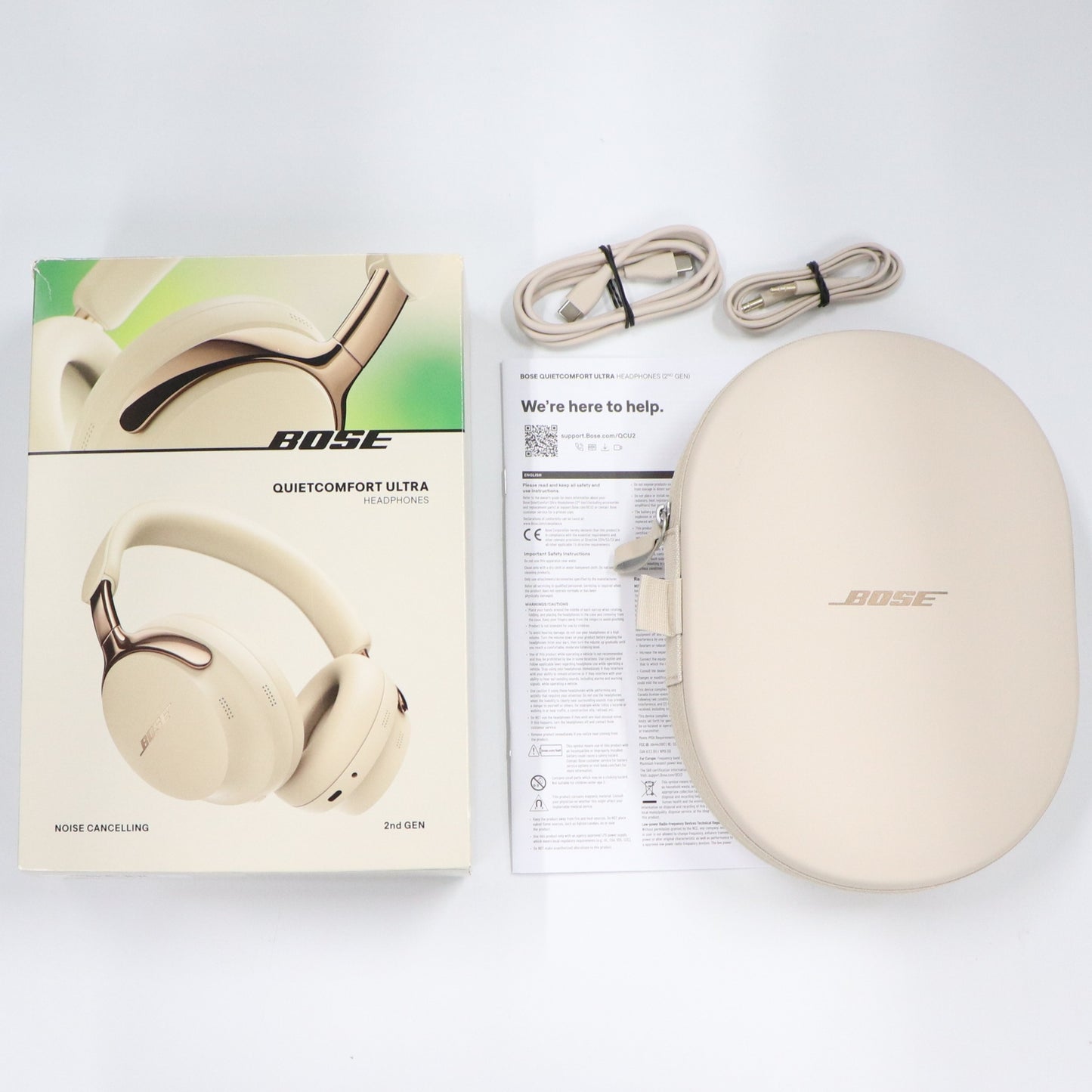Bose QuietComfort Ultra Headphones(第2世代) ワイヤレスヘッドホン qc-ultra-headphones-2-d  ドリフトウッドサンド 整備済みアウトレット品 [中古(C)]