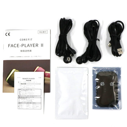 [中古(A)] コアフィット(COREFIT) FACE PLAYER Ⅱ フェイスプレイヤー2 美顔器(リモートプレイヤー・ジェルパッド2枚付き) face-player2-gb ゴールデンブラウン[非常に良い]