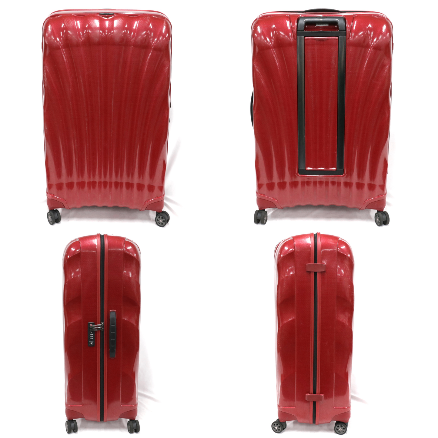 [中古(C)] [8-10泊向けサイズ]サムソナイト シーライト スピナー81 123L ハードスーツケース samsonite-clite81-rd レッドsamsonite-clite81-rd　[可]
