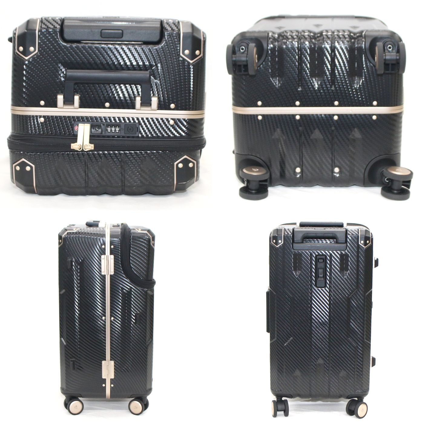 [中古(C)] [3-5泊向けサイズ]LEGEND WALKER 5901 APOLLON アポロン 62L ハードスーツケース　5901-60-bk ブラック5901-60-bk　[可]