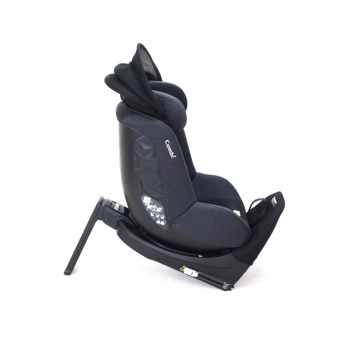 コンビ クルムーヴ R129 エッグショック CA チャイルドシート (ISOFIX固定 / R129適合) 4972990186018  ブラック 整備済みアウトレット品 [中古(C)]