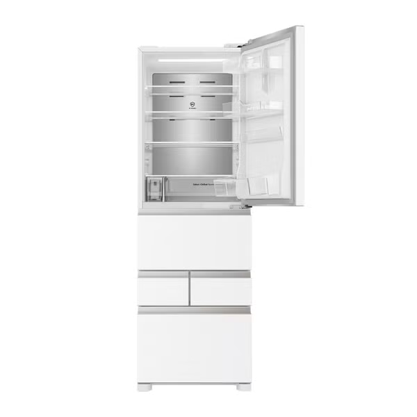 【特殊配送】[450L][ファミリー向け][右開き]Hisense (ハイセンス) HR-DC450K 冷凍冷蔵庫　hr-dc-450k-w  シルクホワイト 整備済みアウトレット品 [中古(B)]