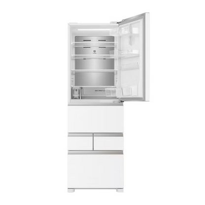 【特殊配送】[450L][ファミリー向け][右開き]Hisense (ハイセンス) HR-DC450K 冷凍冷蔵庫　hr-dc-450k-w  シルクホワイト 整備済みアウトレット品 [中古(B)]