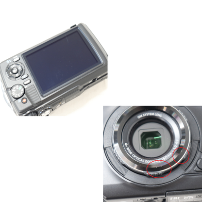 OM SYSTEM 防水カメラ Tough TG-7 コンパクトデジタルカメラ　tg-7-b  ブラック 整備済みアウトレット品 [良い(B)]